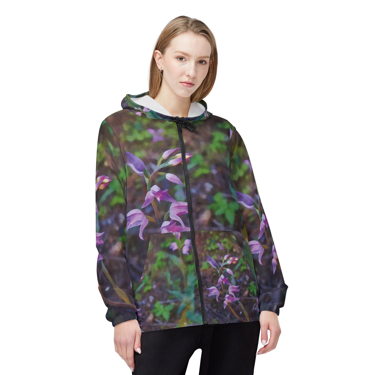 Windbreaker Jacket - Flower of Cephalanthera Rubra