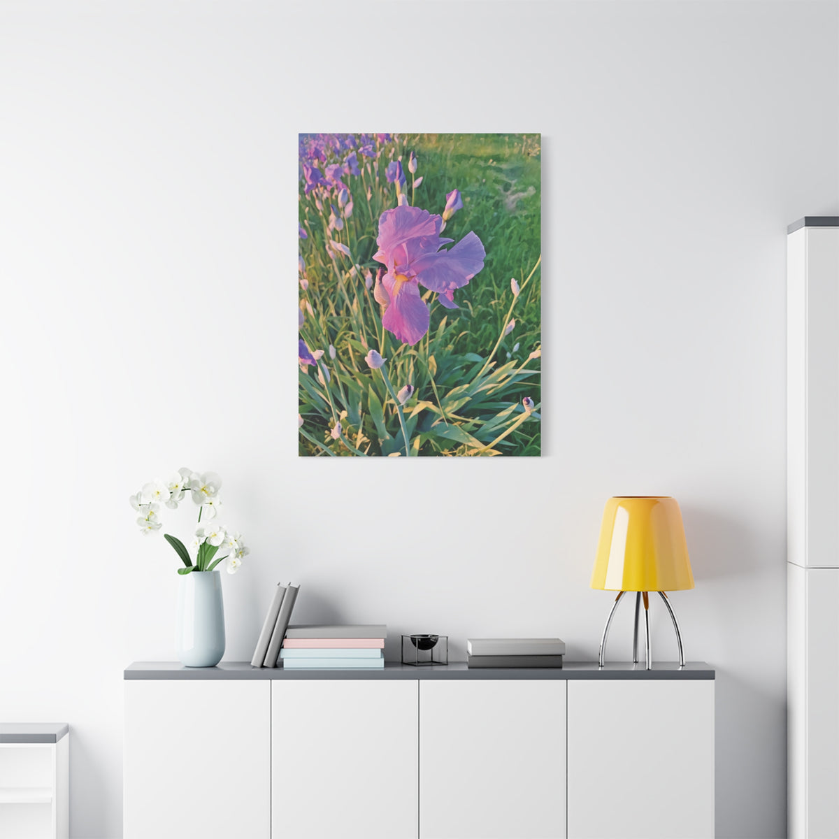 Stretched Matte Canvas - Flower of Iris