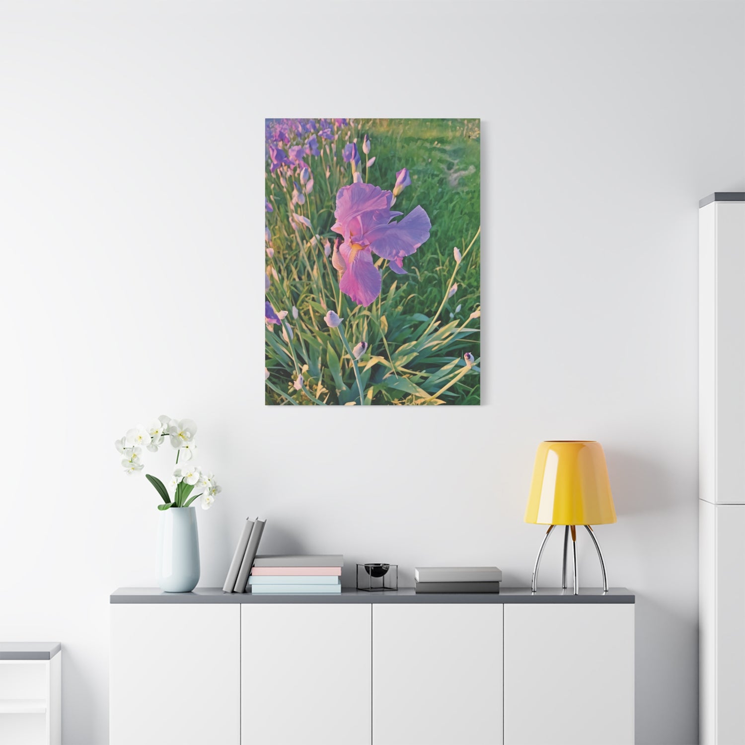 Stretched Matte Canvas - Flower of Iris