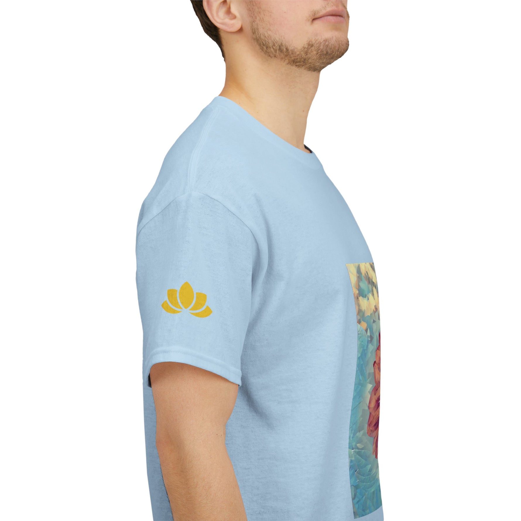 Unisex Heavy Cotton Tee - Poly Art - Flower of Dahlia (Variant 1)