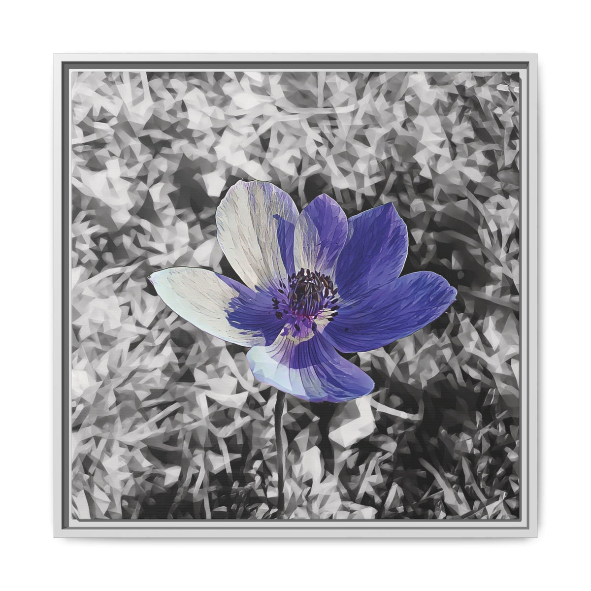Anemone | Poly Art | Framed Canvas