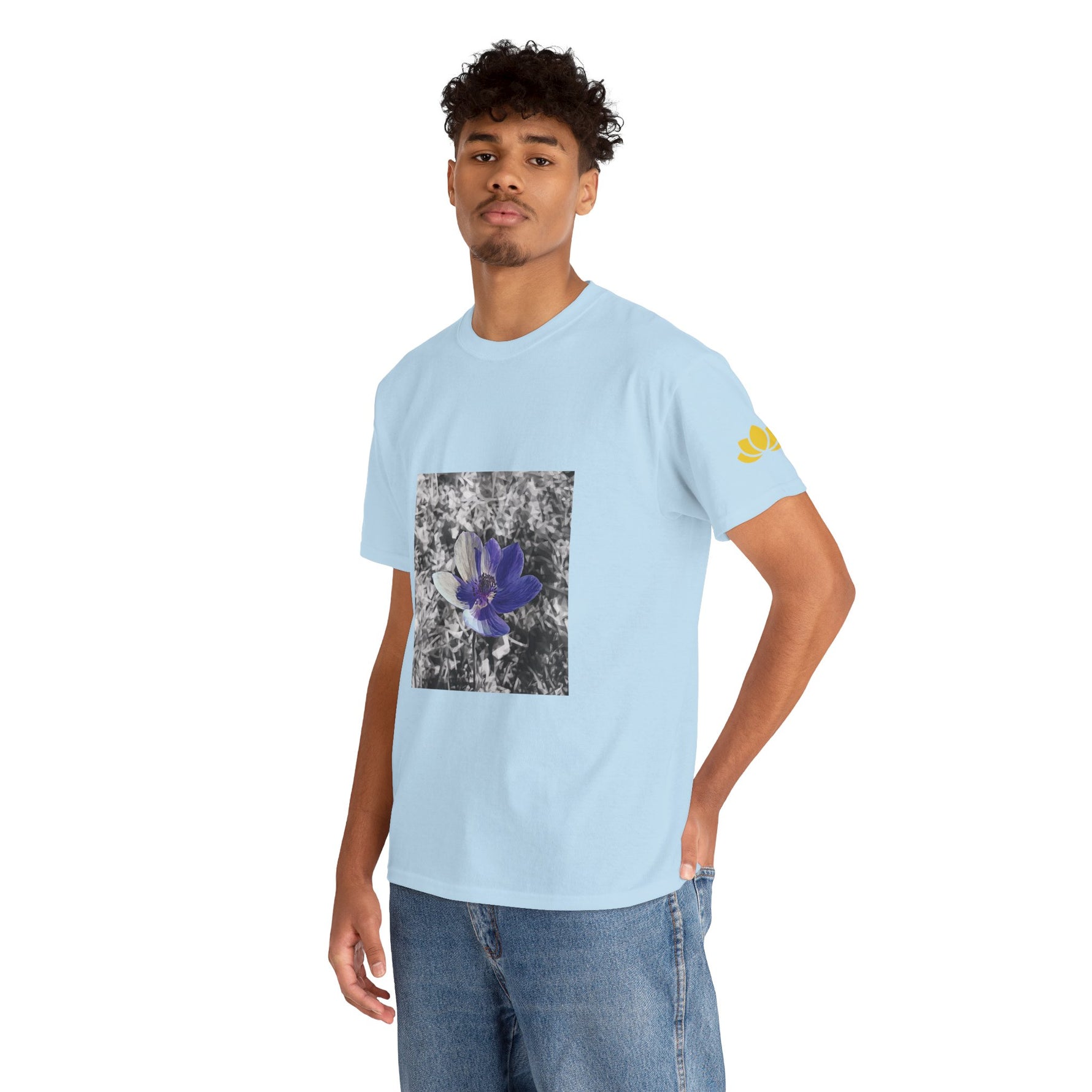 Unisex Heavy Cotton Tee - Poly Art - Flower of Anemone
