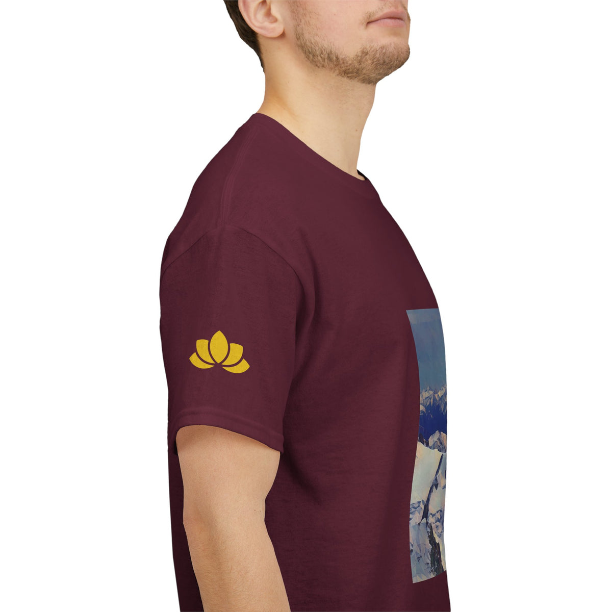 Unisex Heavy Cotton Tee - Poly Art - View from Mont Blanc