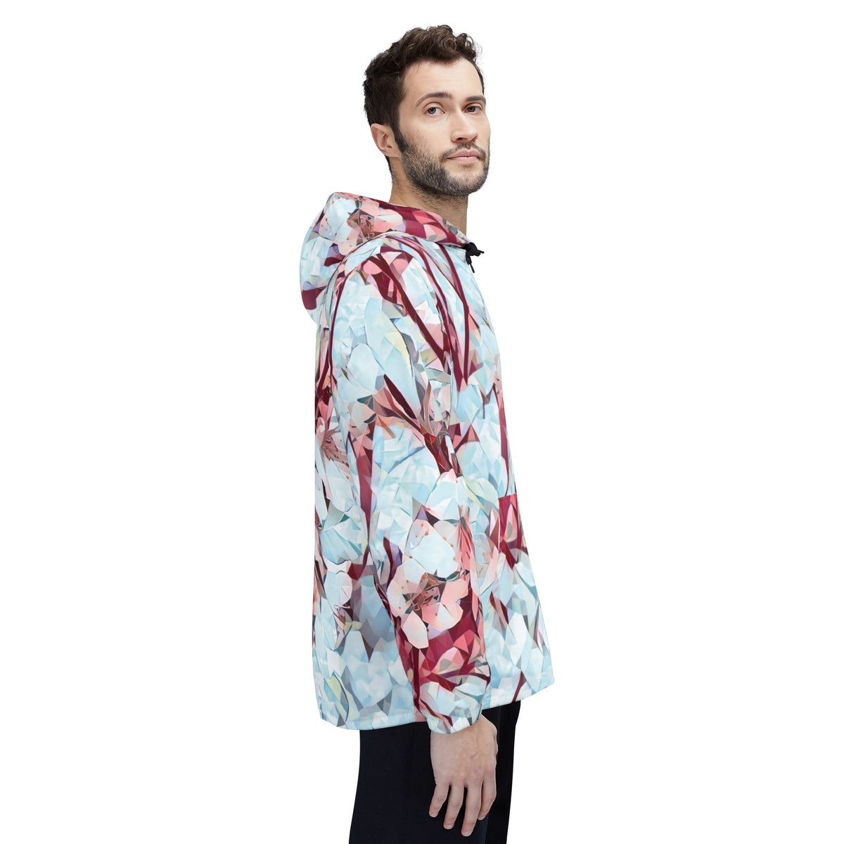 Windbreaker Jacket - Poly Art - Apple's Tree Flower (Variant 4)