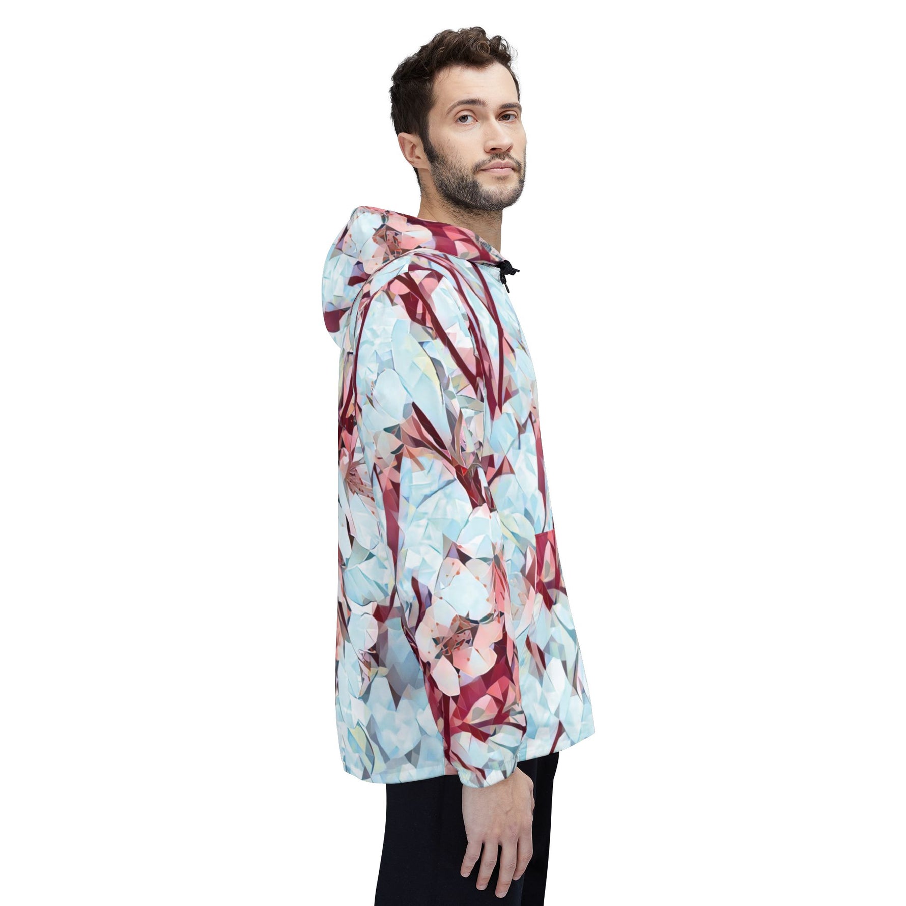 Windbreaker Jacket - Poly Art - Apple's Tree Flower (Variant 4)