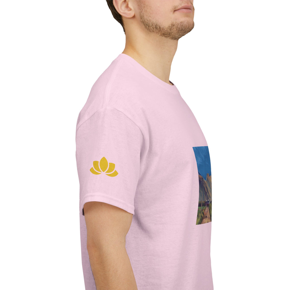 Unisex Heavy Cotton Tee - Poly Art - China's Guilin Hills