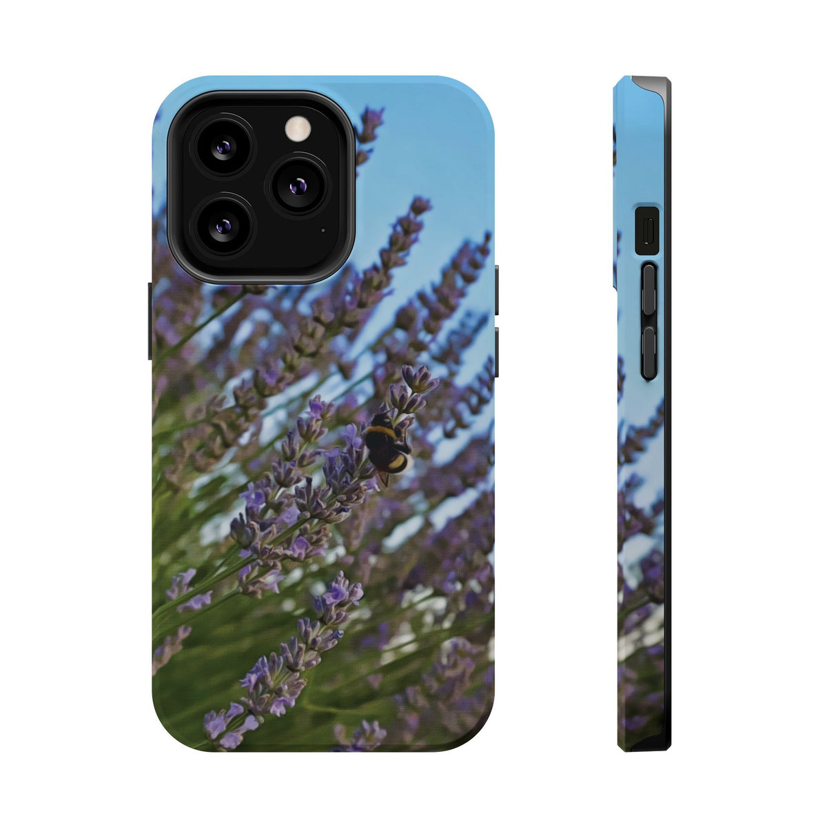 Magnetic Tough Phone Case - Flower of Lavender with Bombus