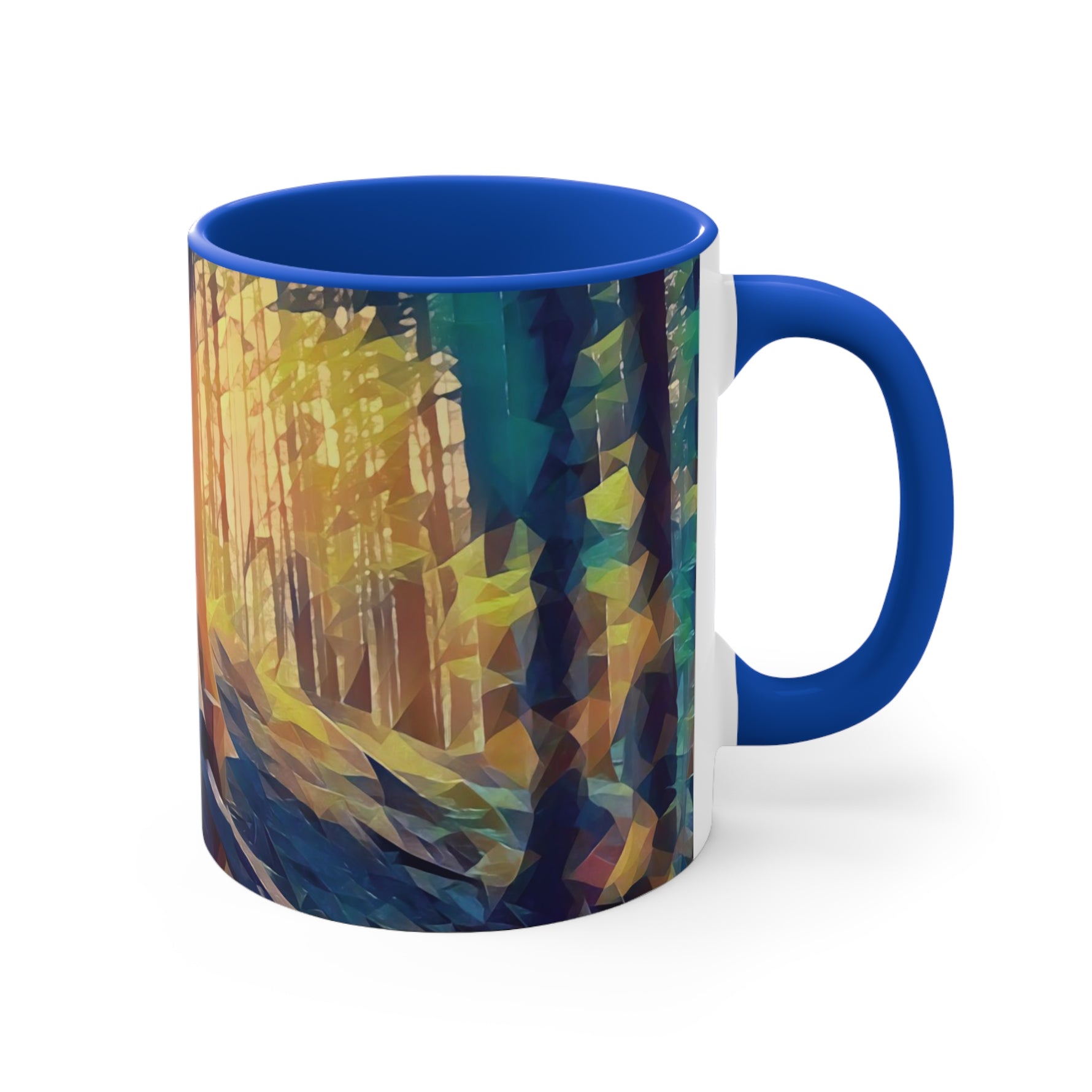 Mug 11oz - Poly Art - Forest, a Path (Variant 1)