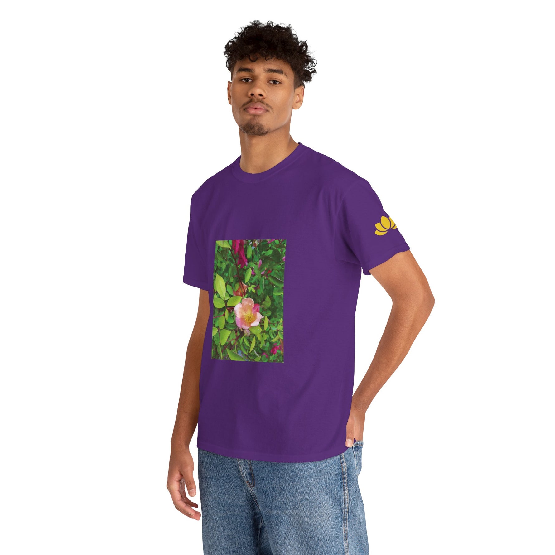 Unisex Heavy Cotton Tee - Flower of Rose