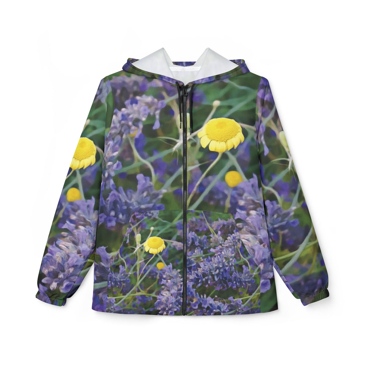 Windbreaker Jacket - Flower of Lavender and Chamomile