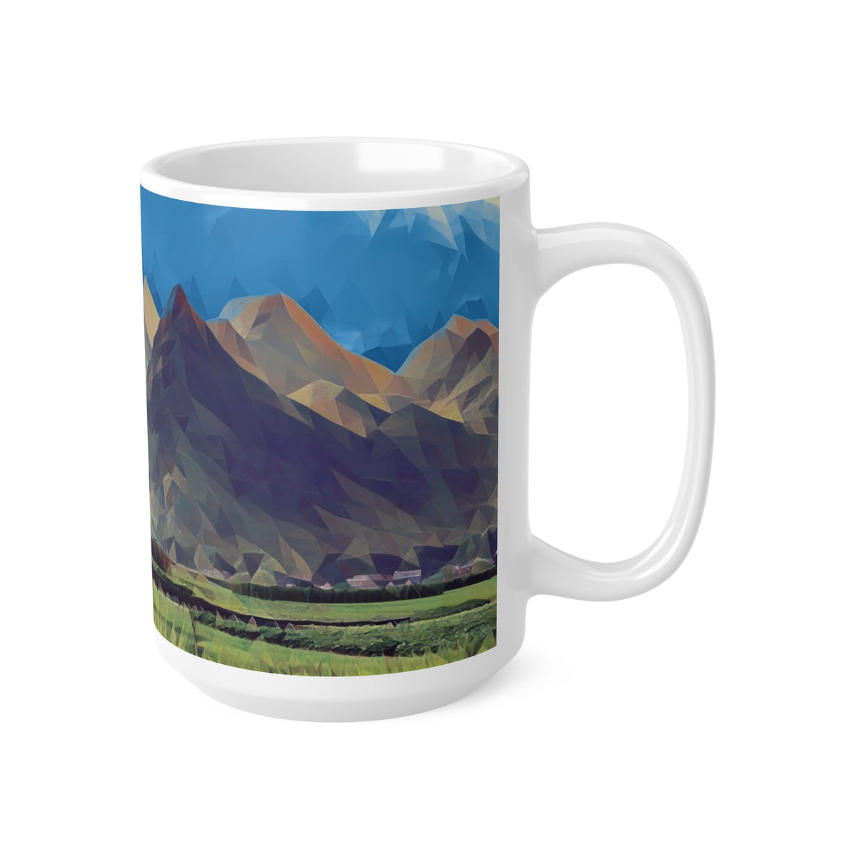 Ceramic White Cup 15oz - Poly Art - China's Guilin Hills