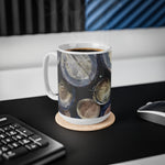 Ceramic White Cup 15oz - Poly Art - Wooden Trunks (Variant 1)