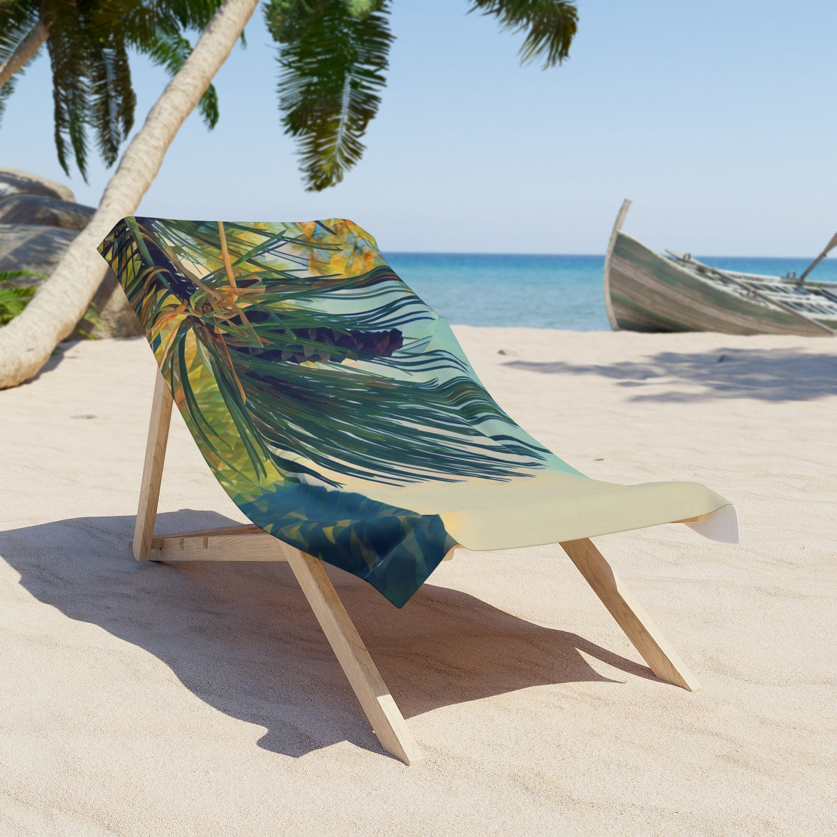 Beach Towel – Poly Art - Fir Pinecone