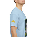 Unisex Heavy Cotton Tee - Poly Art - Flower, White