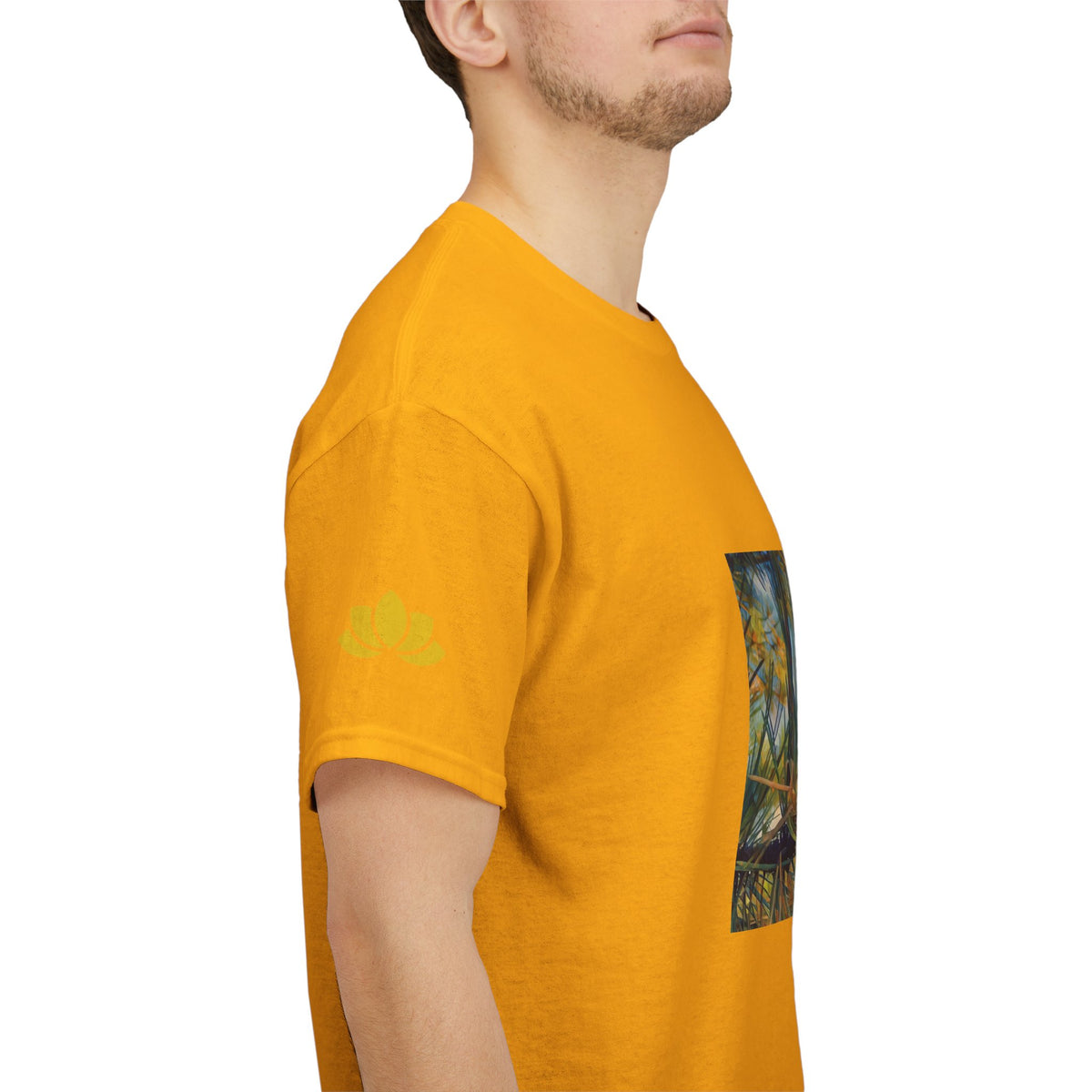 Unisex Heavy Cotton Tee - Poly Art - Fir Pinecone