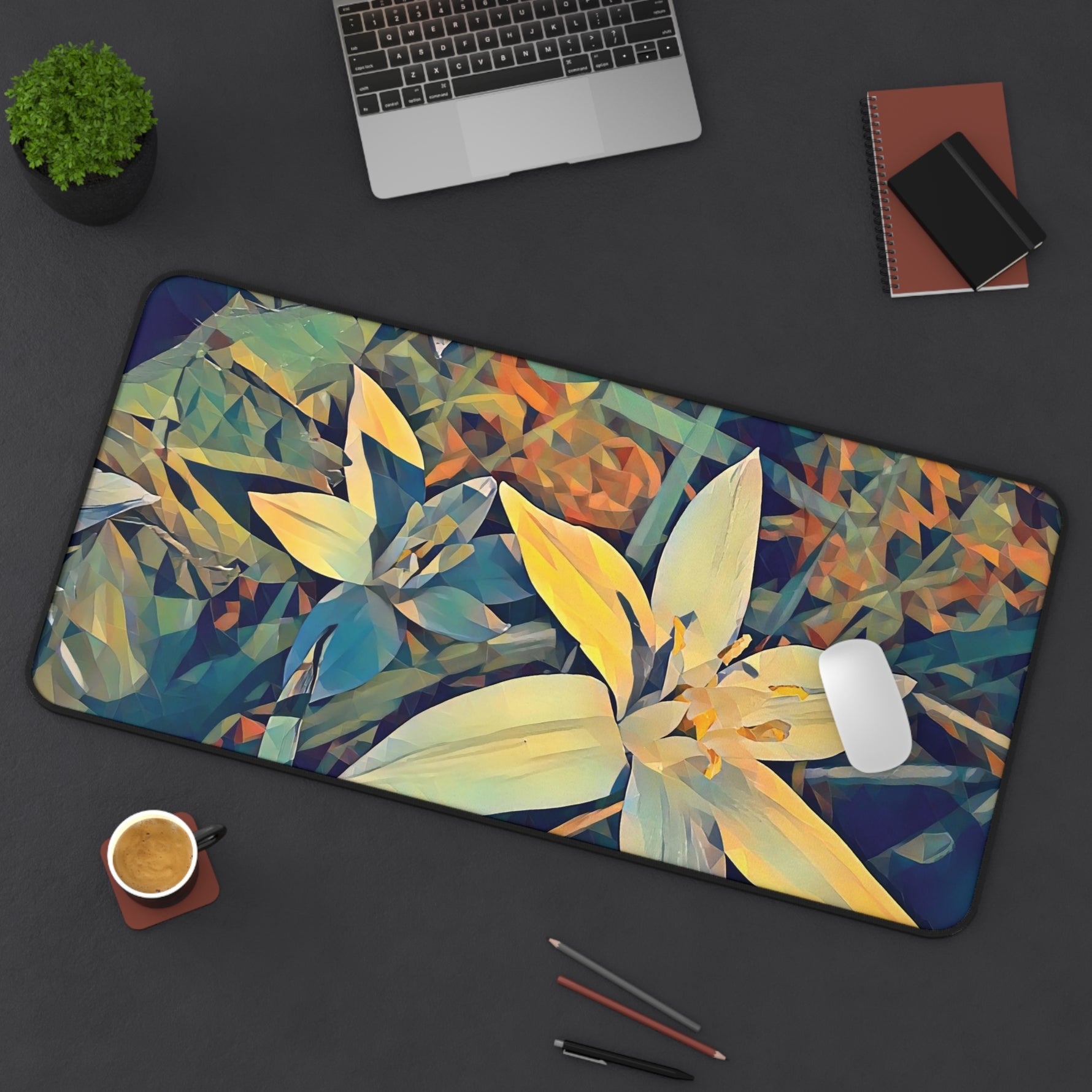 Desk Mat - Poly Art - Flower of Ornithogalum (Variant 2)