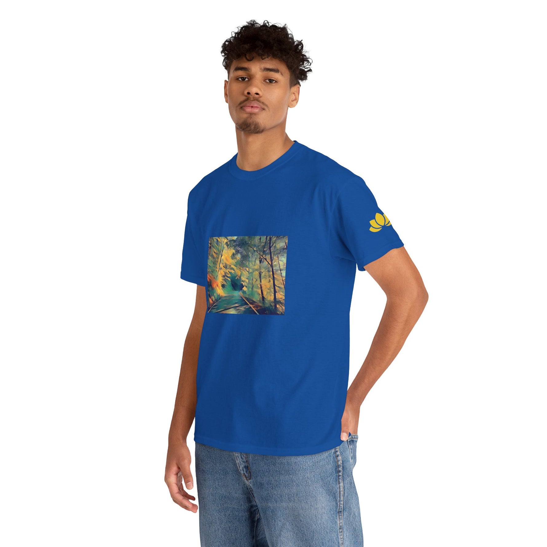 Unisex Heavy Cotton Tee - Poly Art - Forest (Variant 1)