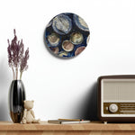 Acrylic Wall Clock - Poly Art - Wooden Trunks (Variant 1)