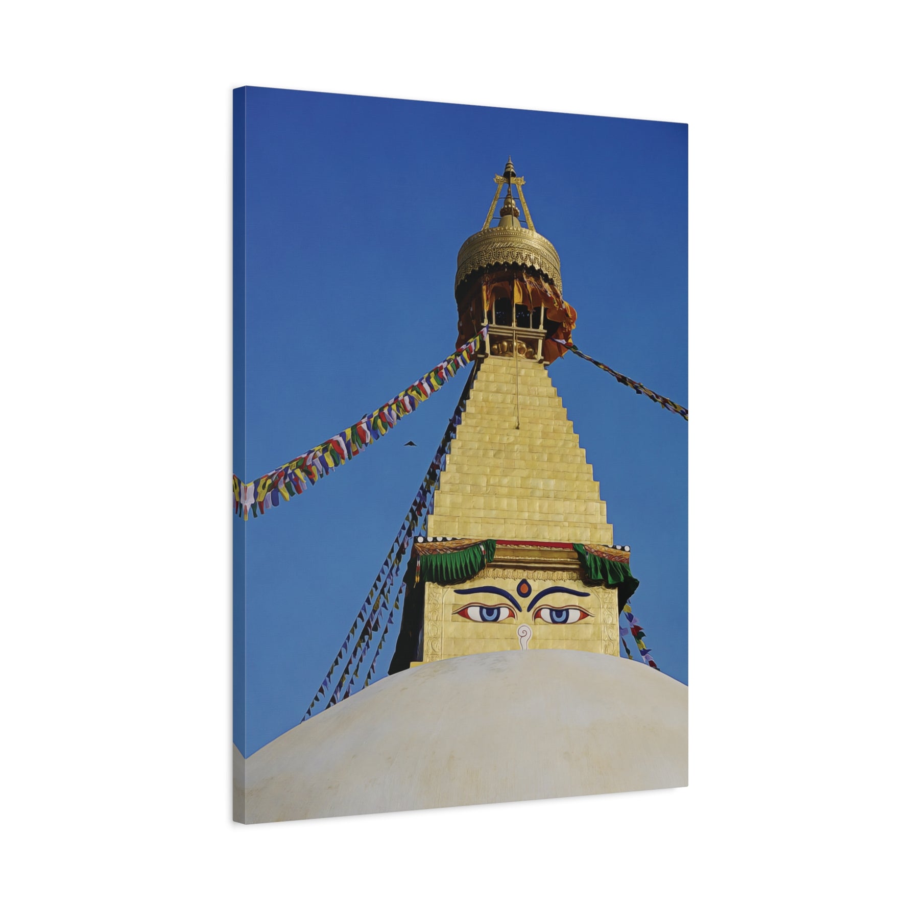 Stretched Matte Canvas - Nepal, Stupa with Buddha's Eyes (Variant 4)