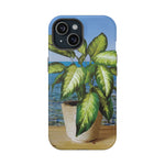 Magnetic Tough Phone Case - Dieffenbachia Plant and Sea