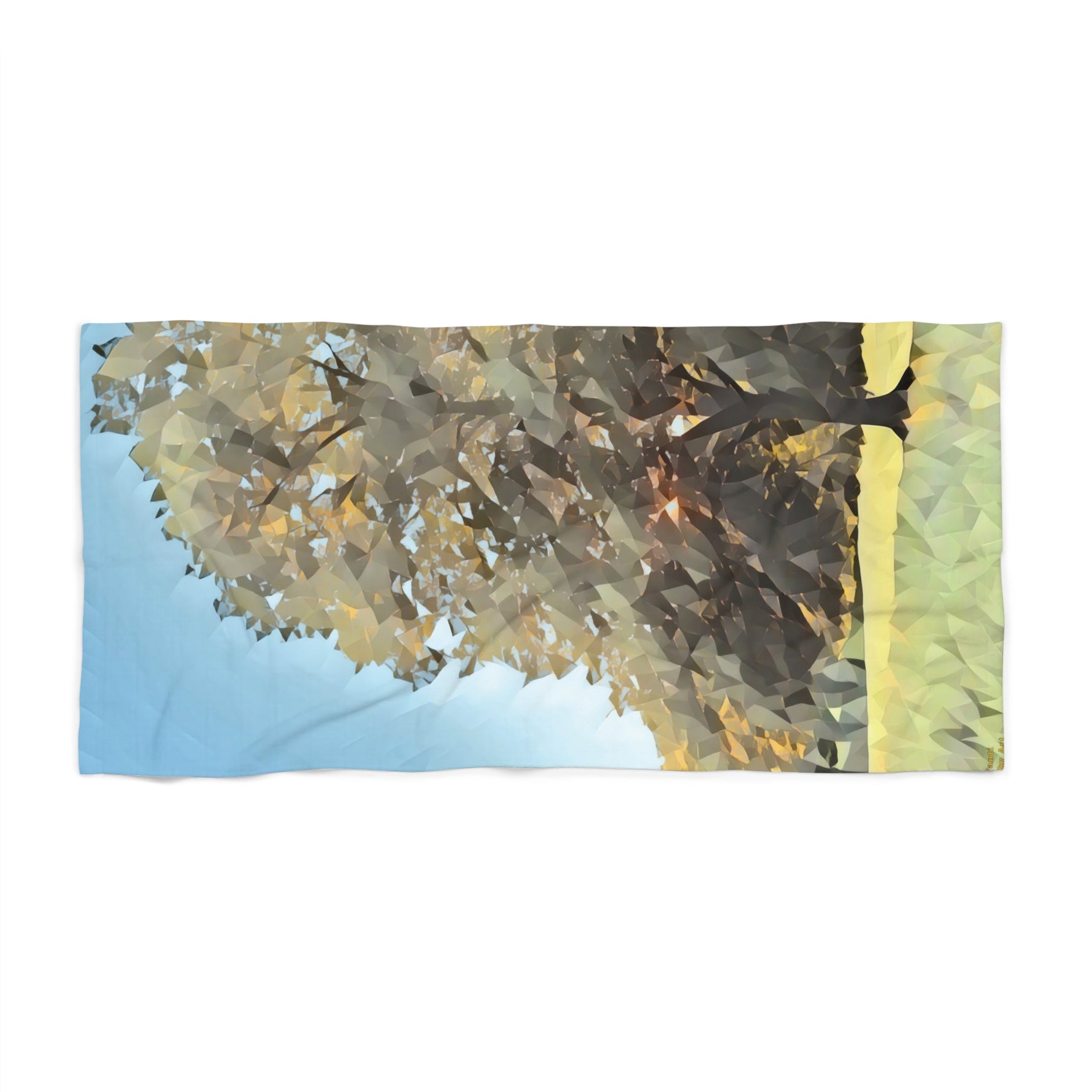 Beach Towel – Poly Art - Tree Crown (Variant 1)