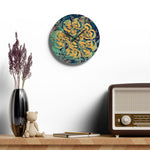 Acrylic Wall Clock - Poly Art - Flower of Euphorbia Helioscopia
