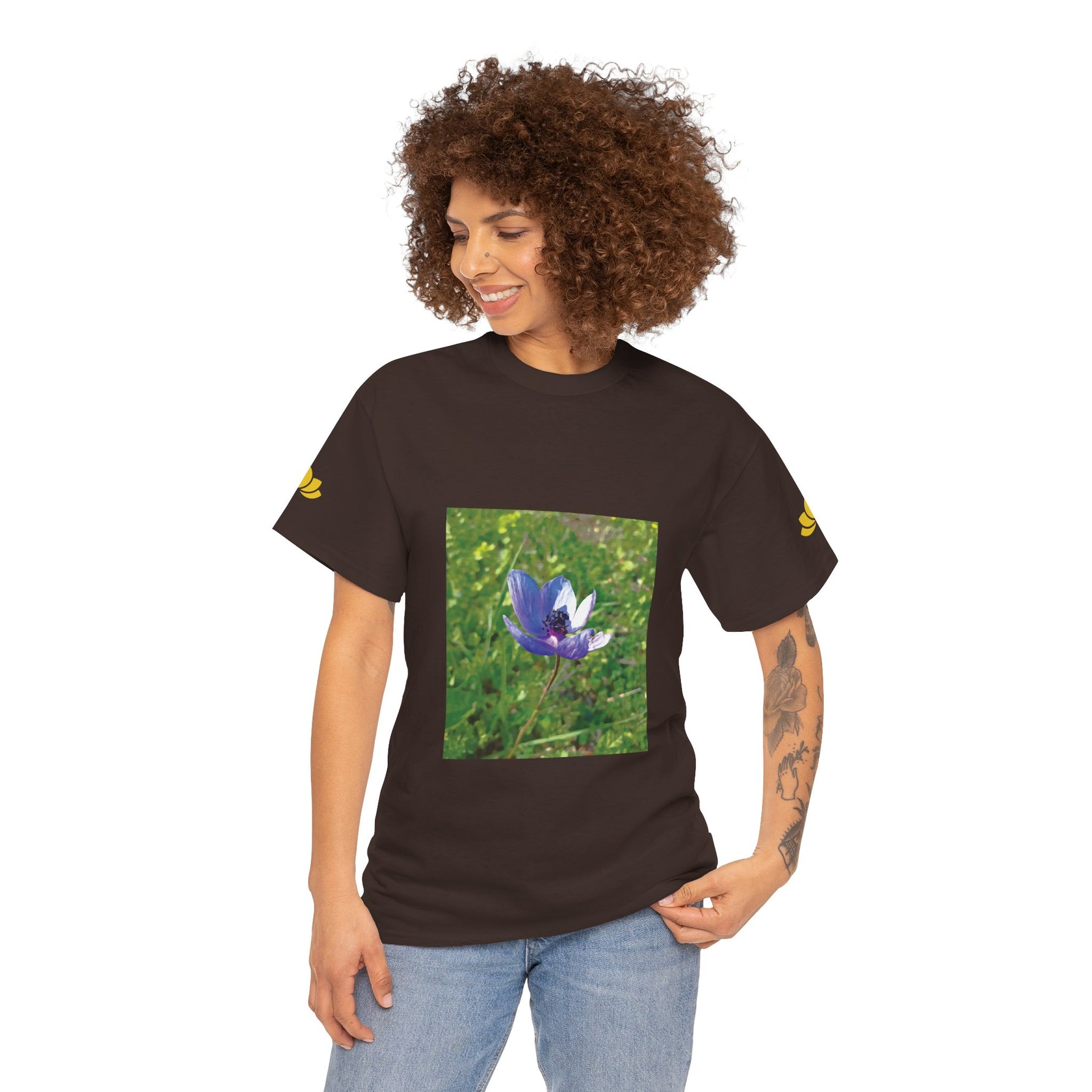 Unisex Heavy Cotton Tee - Flower of Anemone