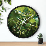 Wall Clock - Fig's Plant, with Fruits and Leaves