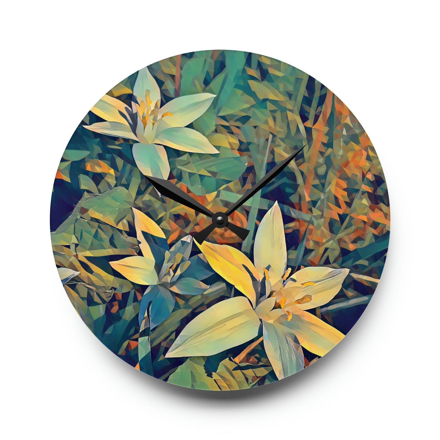 Acrylic Wall Clock - Poly Art - Flower of Ornithogalum (Variant 2)