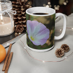 Ceramic White Cup 15oz - Flower of Convolvulus Arvensis/Vilucchio