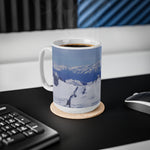 Ceramic White Cup 15oz - View from Mont Blanc (Variant 1)