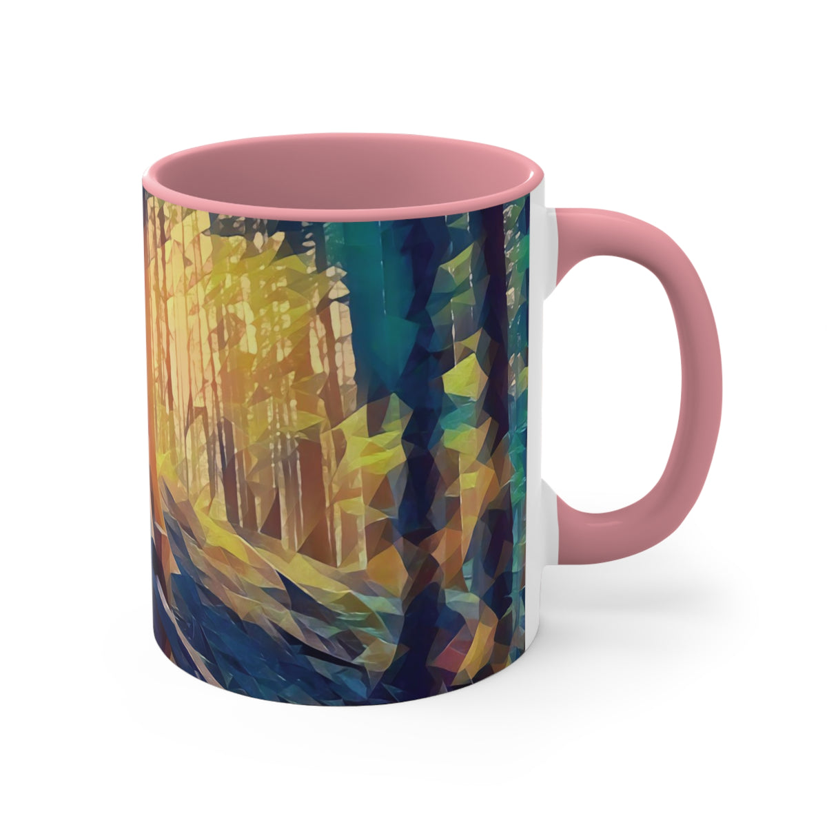 Mug 11oz - Poly Art - Forest, a Path (Variant 1)