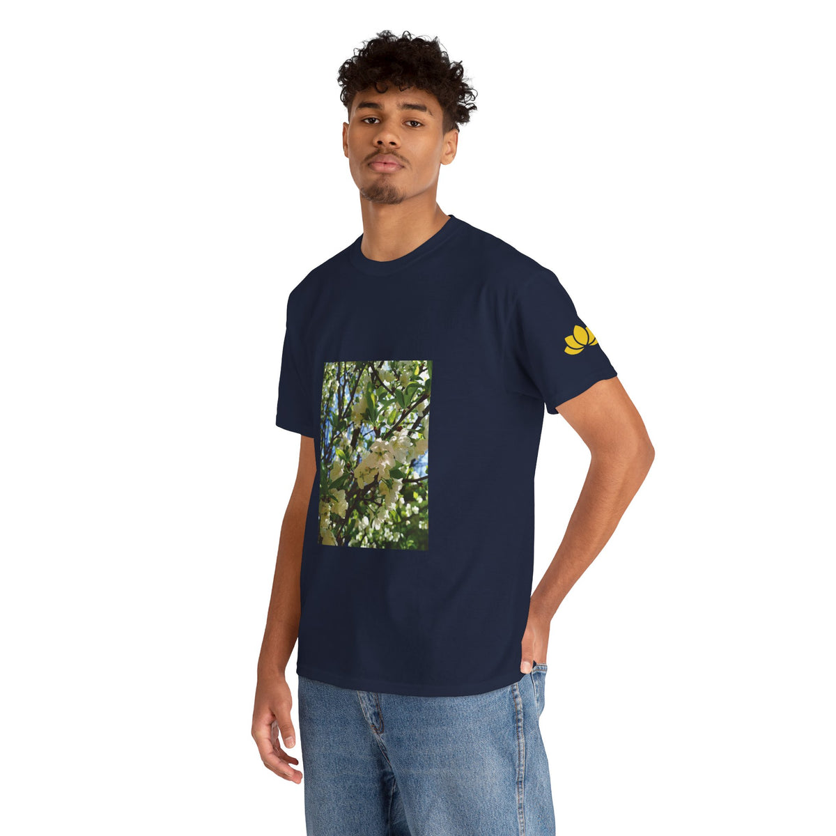 Unisex Heavy Cotton Tee - Apple's Tree Flower