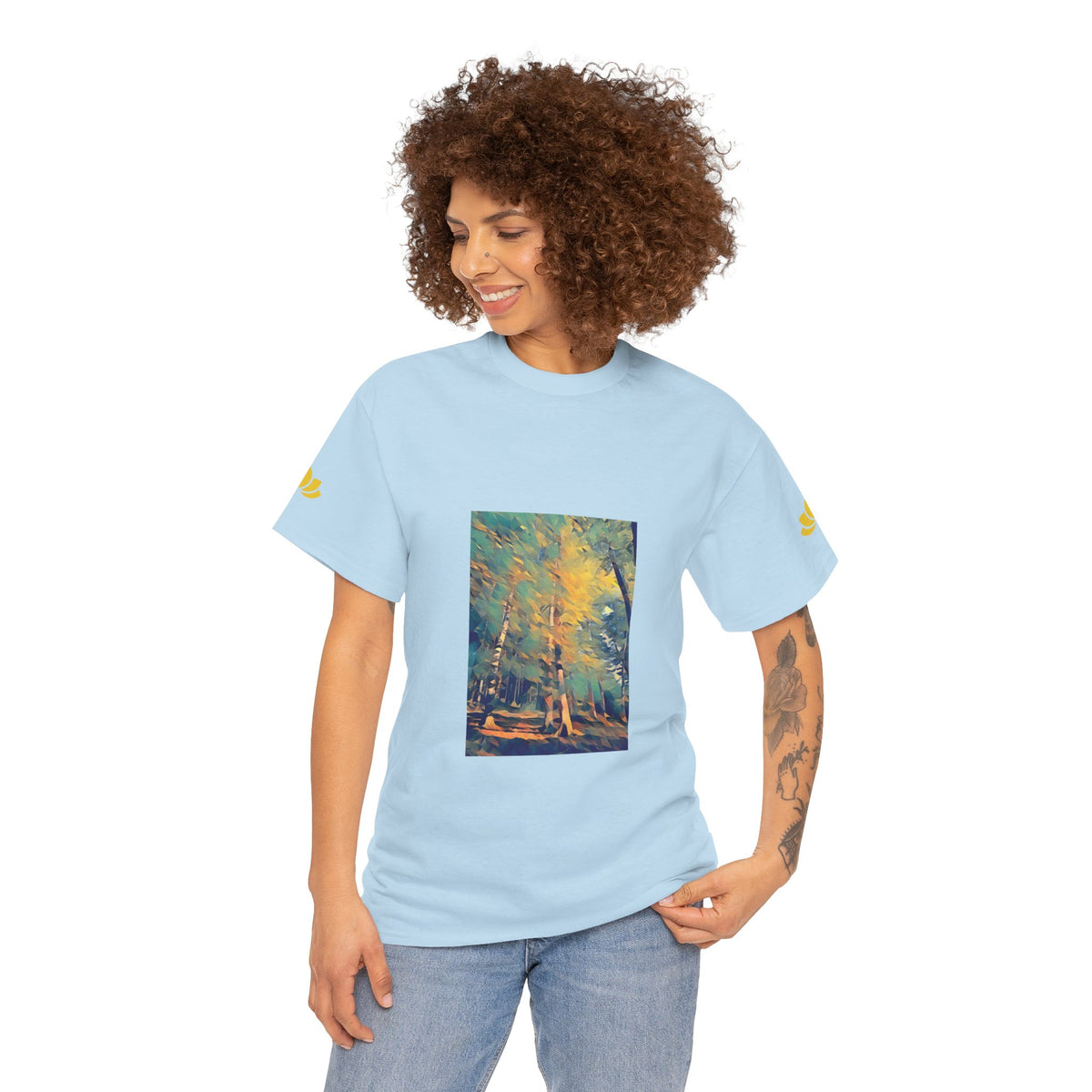 Unisex Heavy Cotton Tee - Poly Art - Forest (Variant 2)