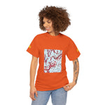 Unisex Heavy Cotton Tee - Poly Art - Apple's Tree Flower (Variant 4)