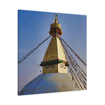 Stretched Matte Canvas - Nepal, Stupa with Buddha's Eyes (Variant 6)