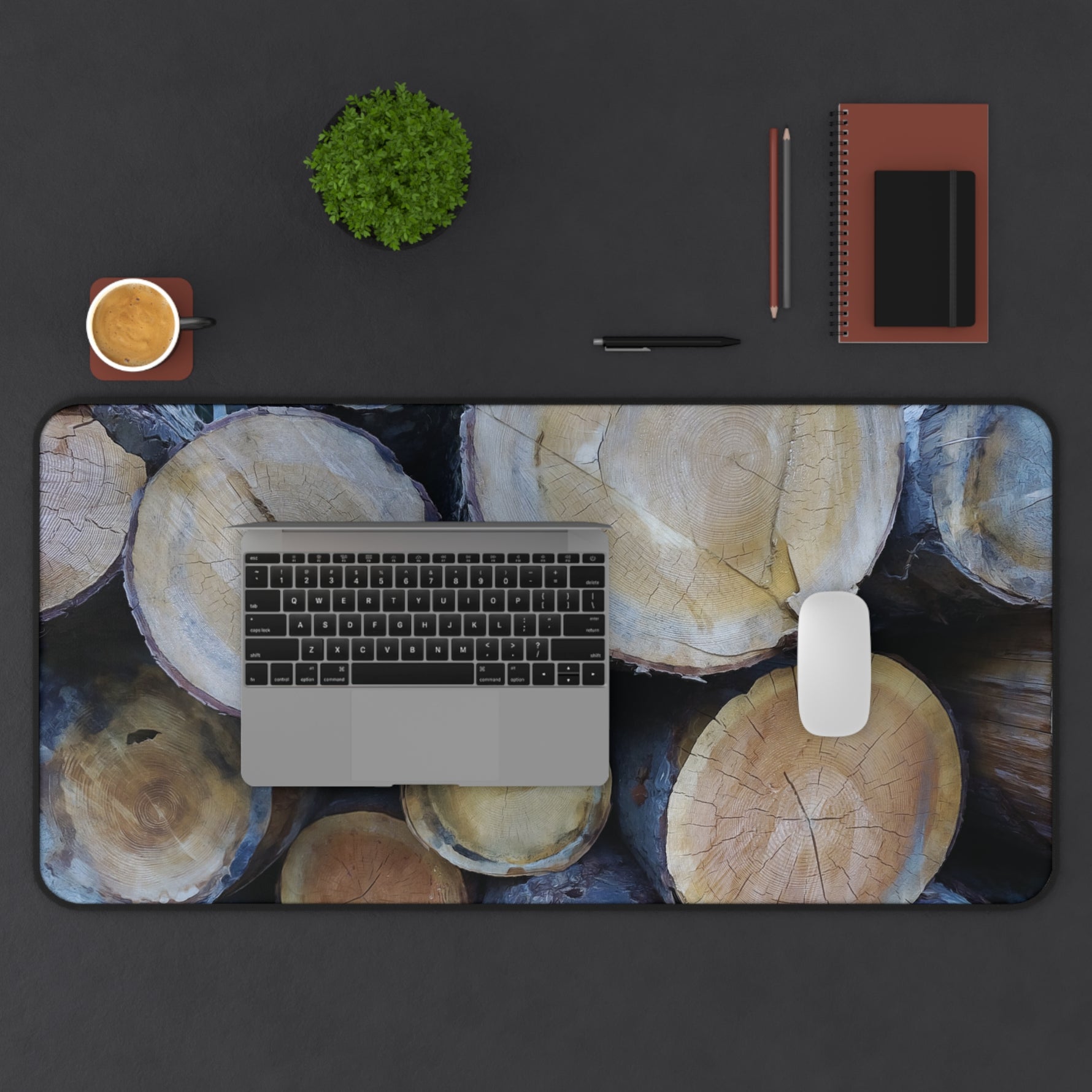Desk Mat - Wooden Trunks (Variant 2)