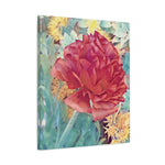 Stretched Matte Canvas - Poly Art - Dahlia in red (Variant 1)