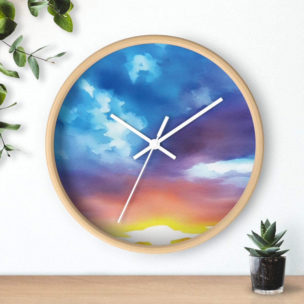 Wall Clock - Sunset Sky (Variant 1)