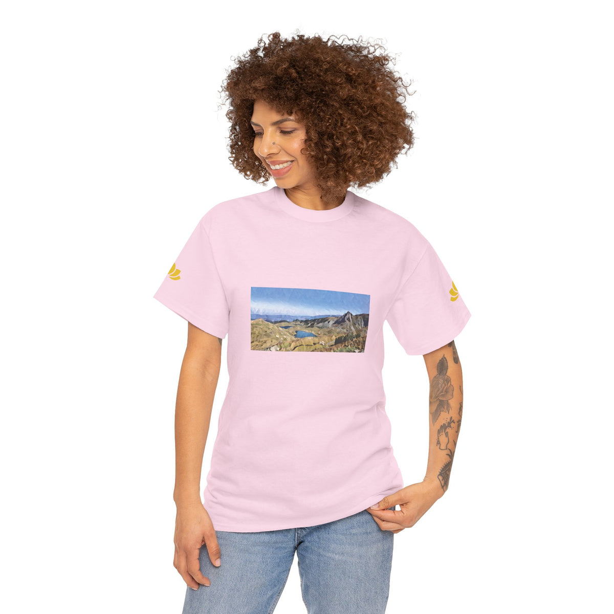Unisex Heavy Cotton Tee - Poly Art - Rila Lakes