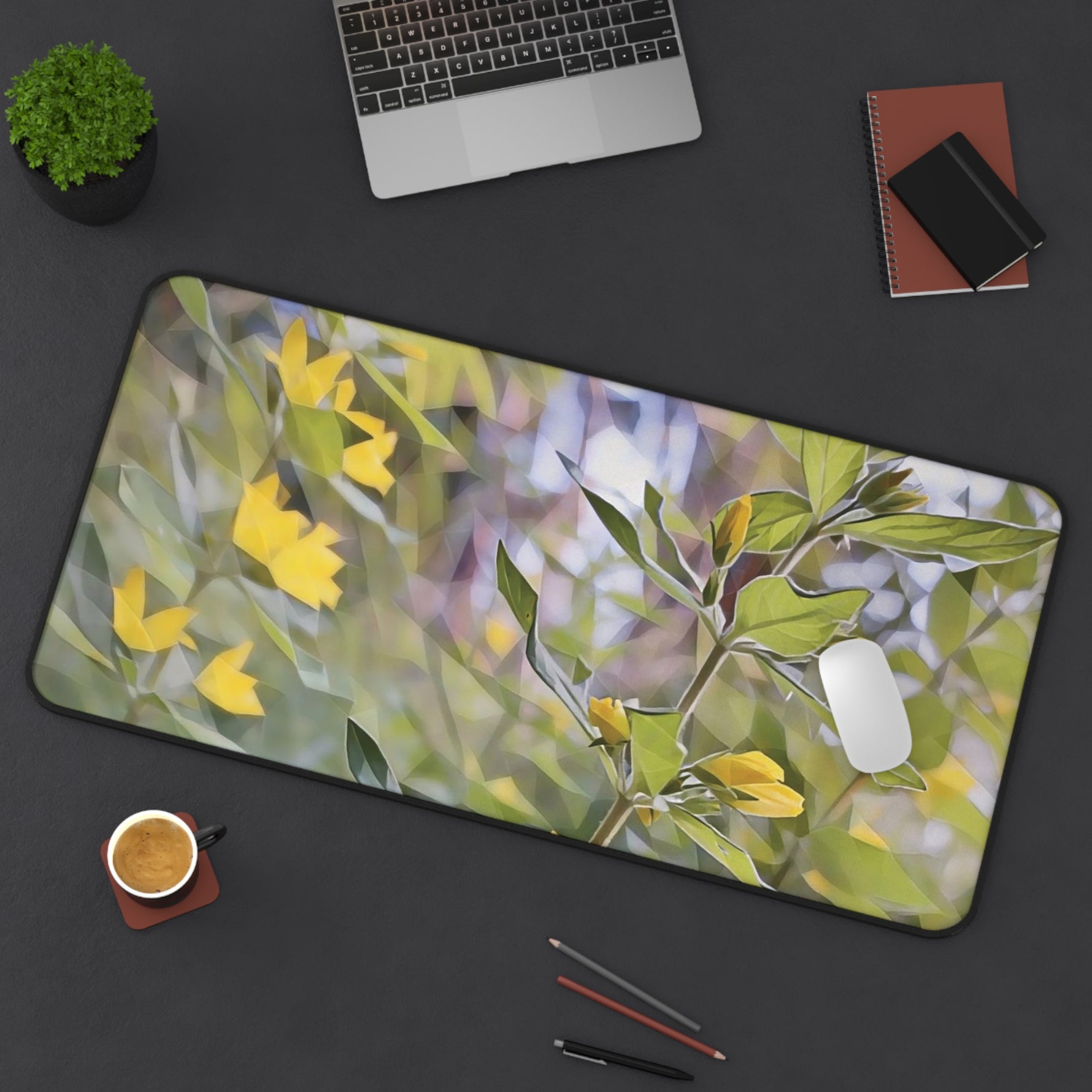Desk Mat - Poly Art - Flower of Lysimachia (Variant 1)