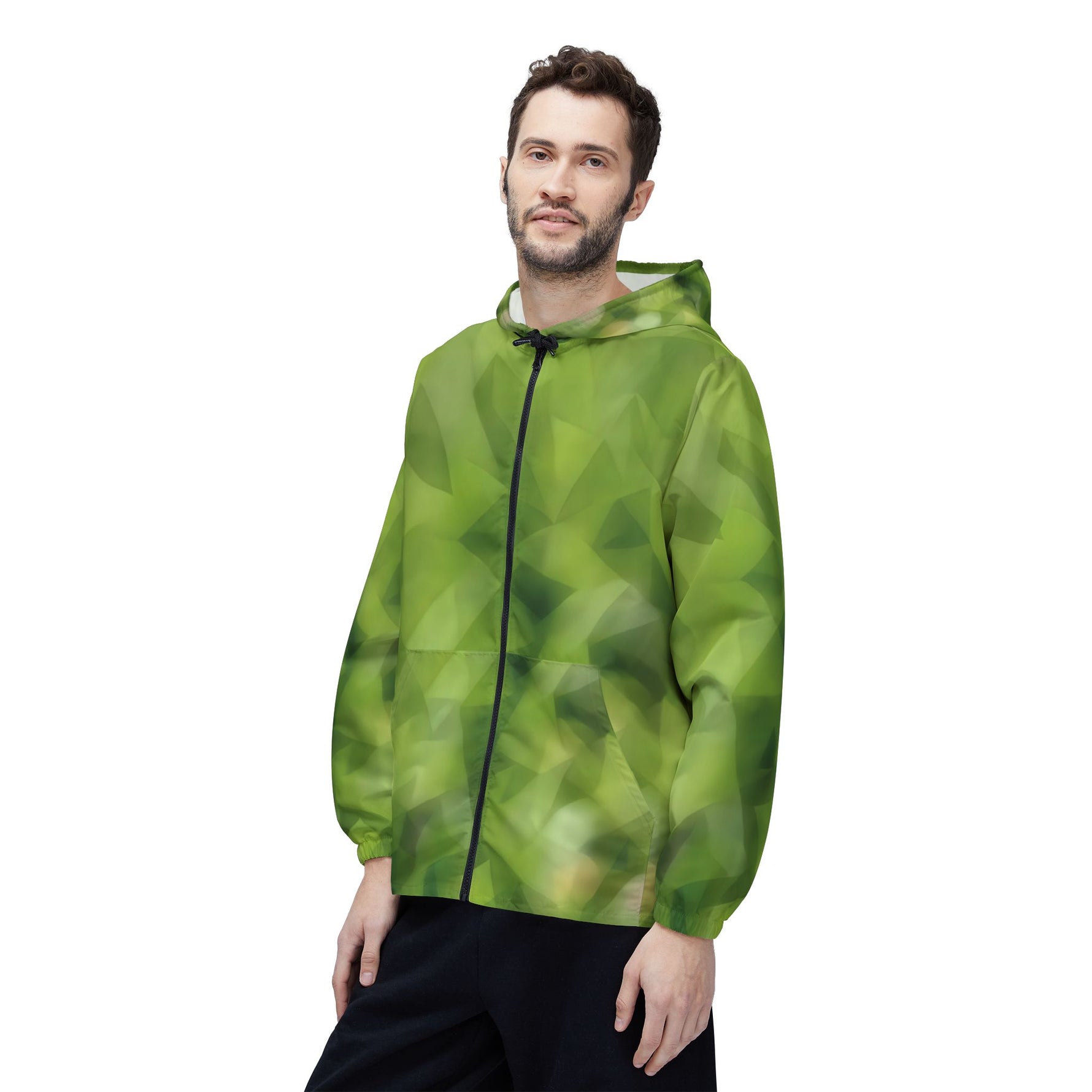 Windbreaker Jacket - Poly Art - Green Grass