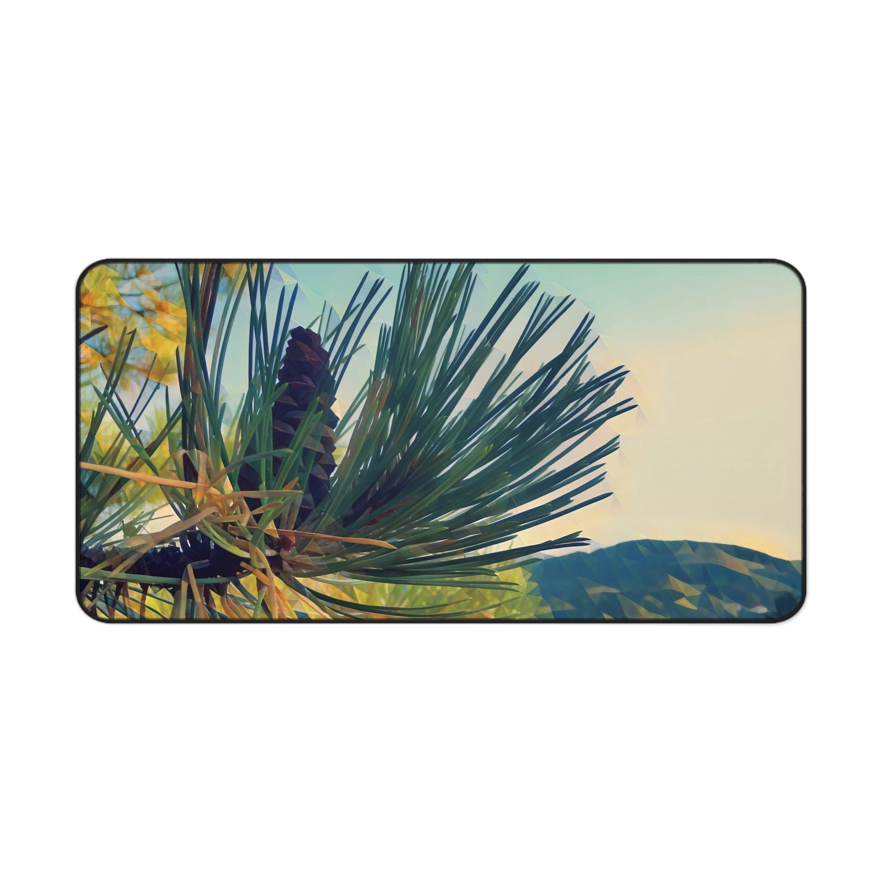Desk Mat - Poly Art - Fir Pinecone