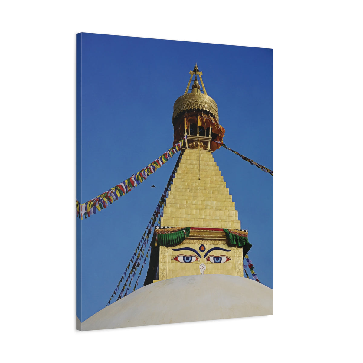 Stretched Matte Canvas - Nepal, Stupa with Buddha's Eyes (Variant 4)