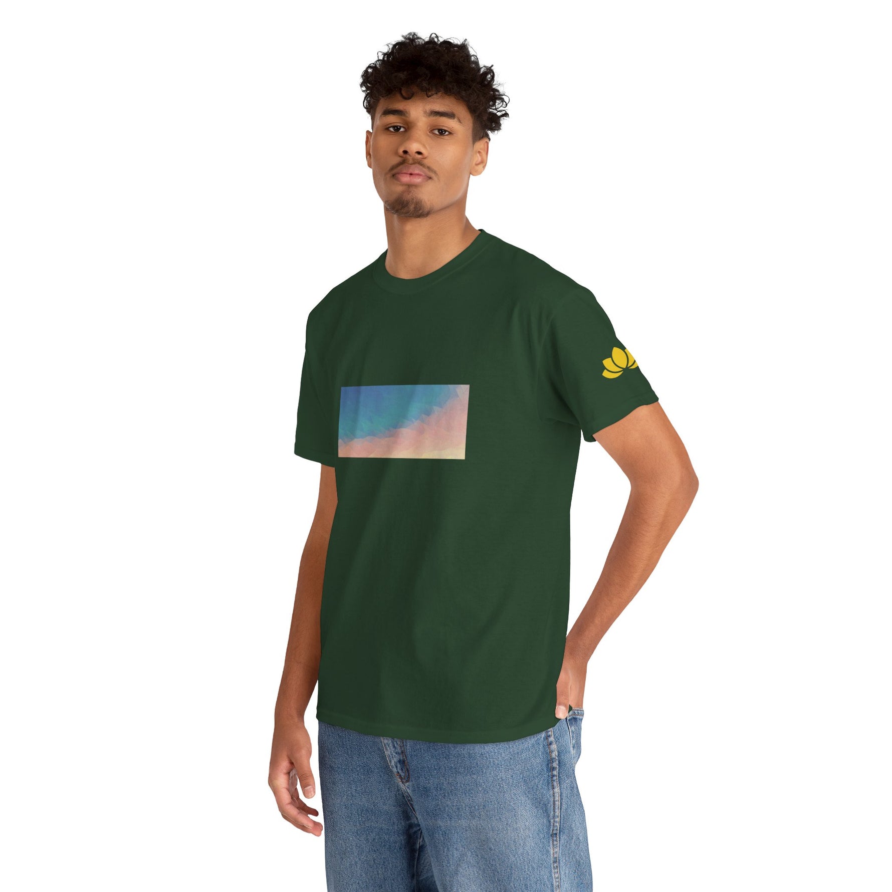 Unisex Heavy Cotton Tee - Poly Art - Sunset Sky (Variant 2)