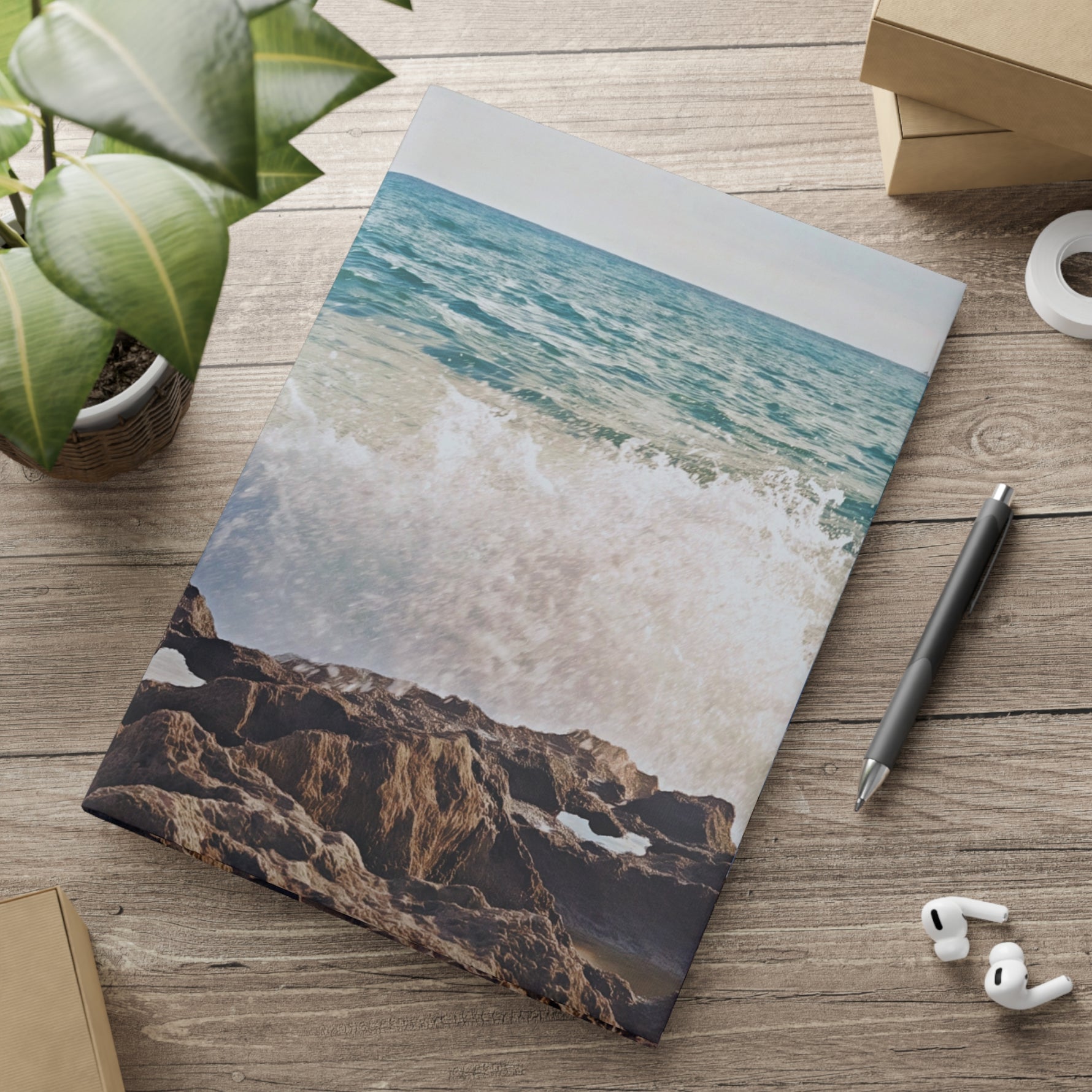 Hardcover Notebook with Puffy Covers - Sea Landscape (Variant 05)