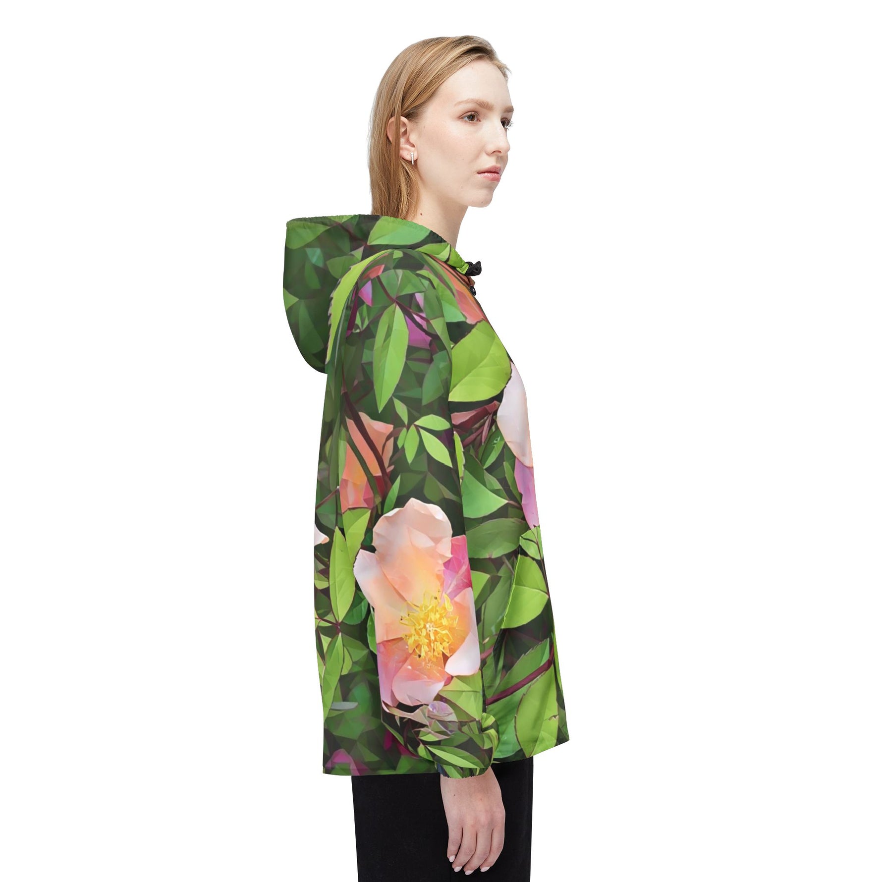 Windbreaker Jacket - Poly Art - Flower of Rose (Variant 1)