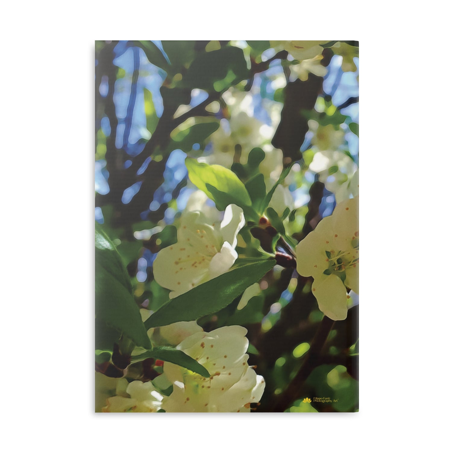 Hardcover Notebook with Puffy Covers - Apples' Tree Flower