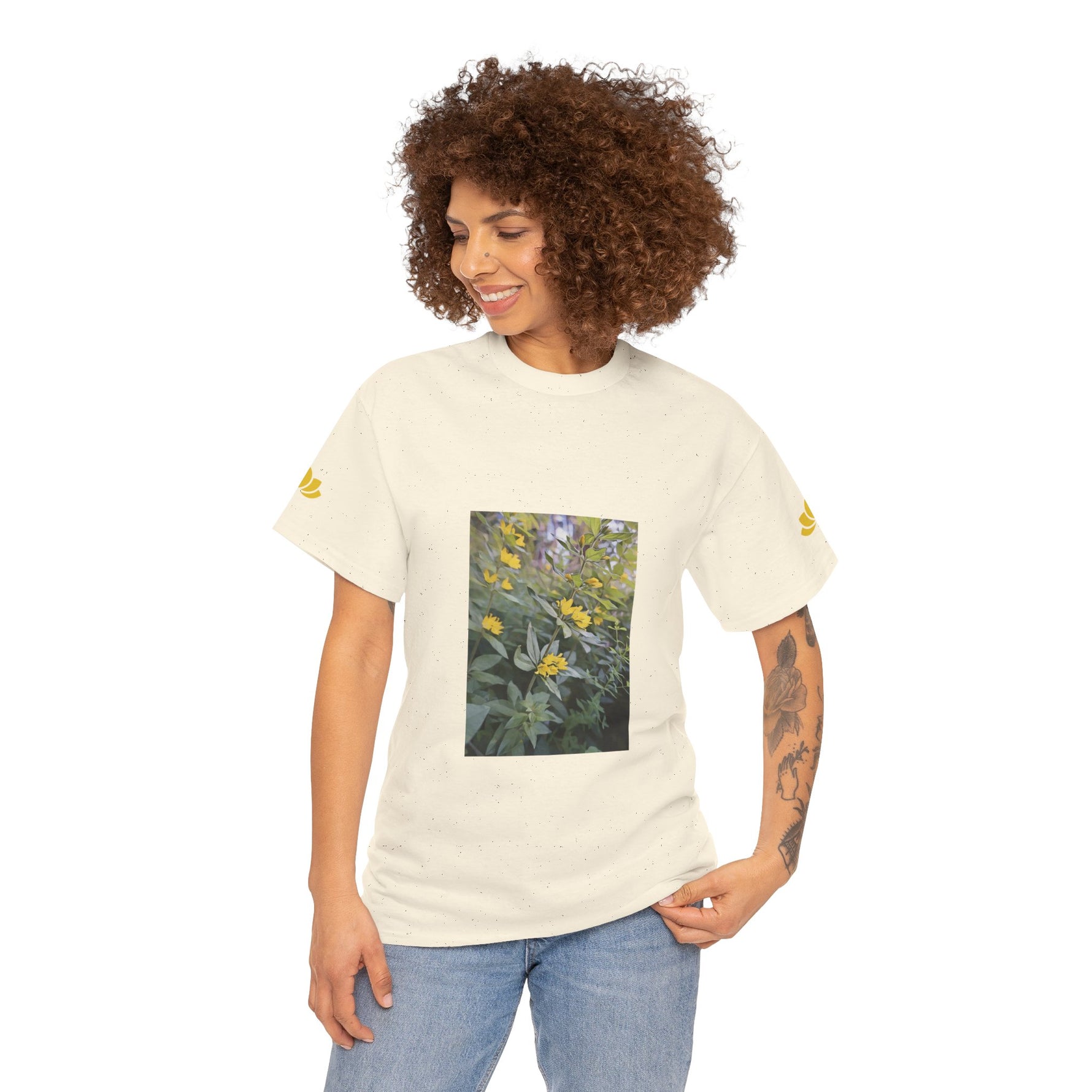 Unisex Heavy Cotton Tee - Poly Art - Flower of Lysimachia