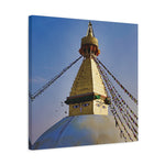 Stretched Matte Canvas - Nepal, Stupa with Buddha's Eyes (Variant 6)